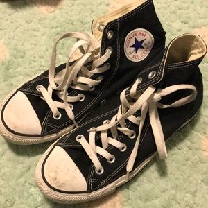 Black high top converse